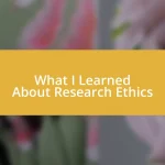 What I Learned About Research Ethics